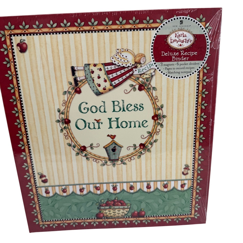 Karla Dornacher Deluxe Recipe Binder New Seasons God Bless Our Home‎ Apple NEW